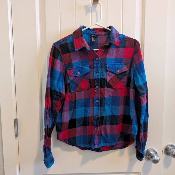 Forever 21 Tops - 3 FOR $12 Plaid Button-Up Shirt in Red, Blue, and Black